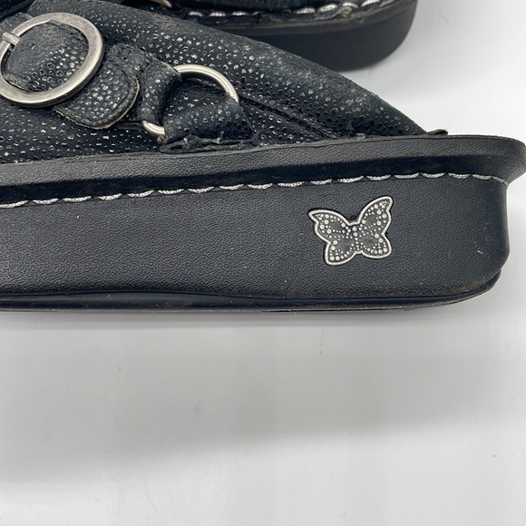 Alegria Black Pebbled Mules - Clogs leather Sz 39 - Picture 4 of 9